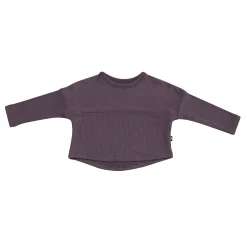 Kyte Baby Ribbed Drop Shoulder Top in Currant Best
