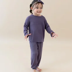 Kyte Baby Ribbed Drop Shoulder Top in Currant Best