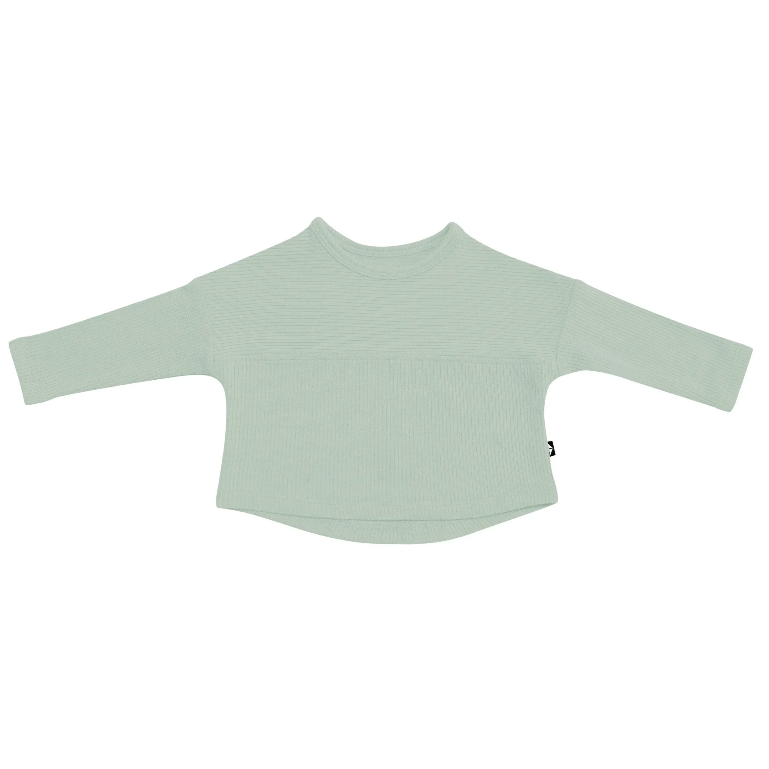 Kyte Baby Ribbed Drop Shoulder Top in Thyme Sale