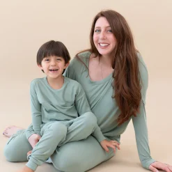 Kyte Baby Ribbed Drop Shoulder Top in Thyme Sale