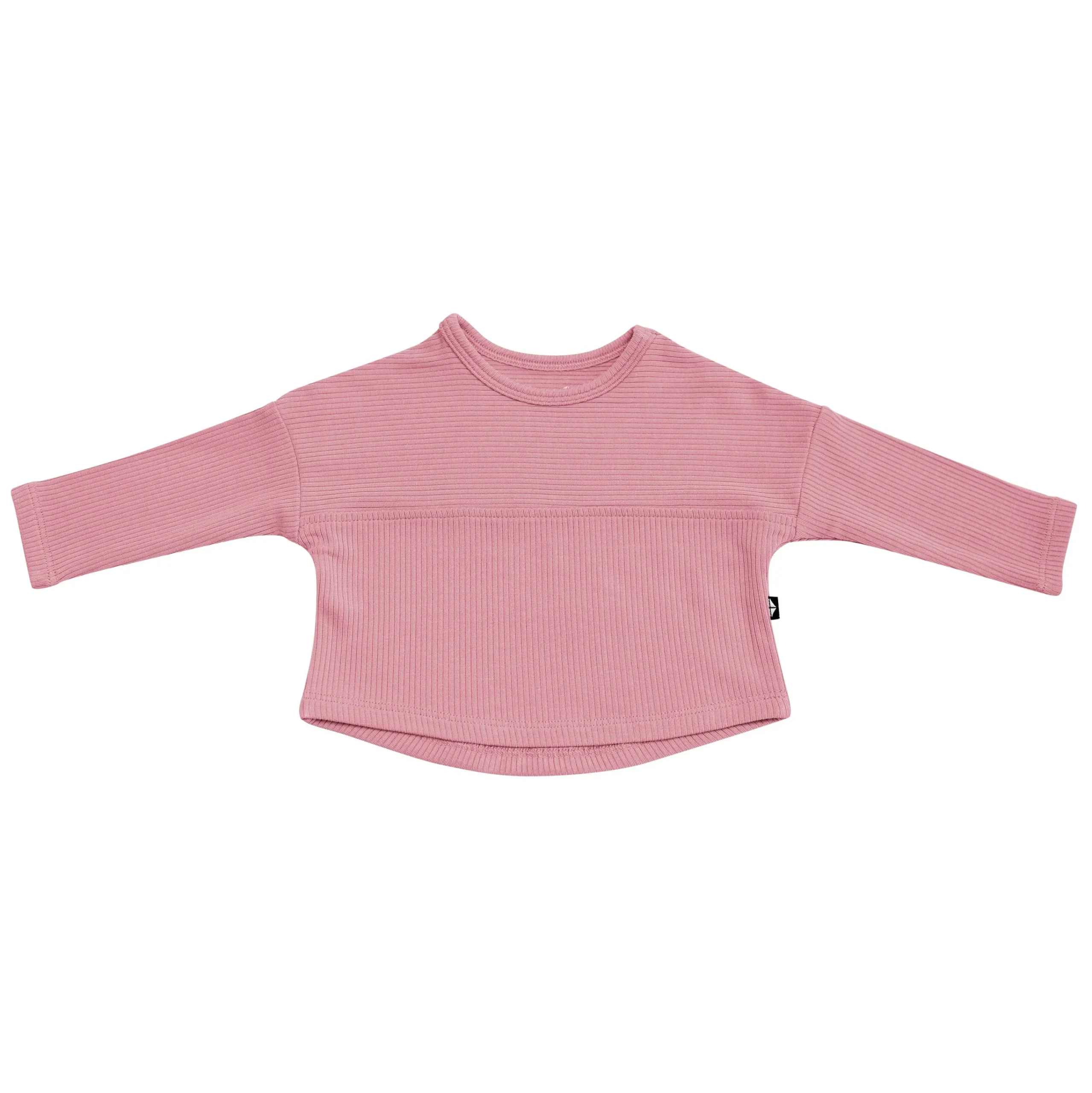 Kyte Baby Ribbed Drop Shoulder Top in Apple Blossom Clearance