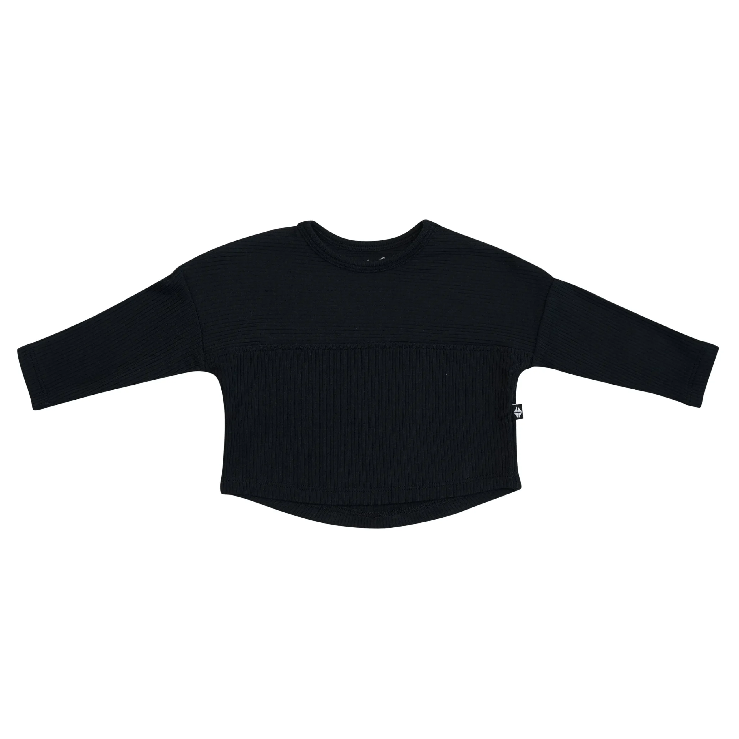 Kyte Baby Ribbed Drop Shoulder Top in Midnight New