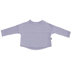 Kyte Baby Ribbed Drop Shoulder Top in Taro Best