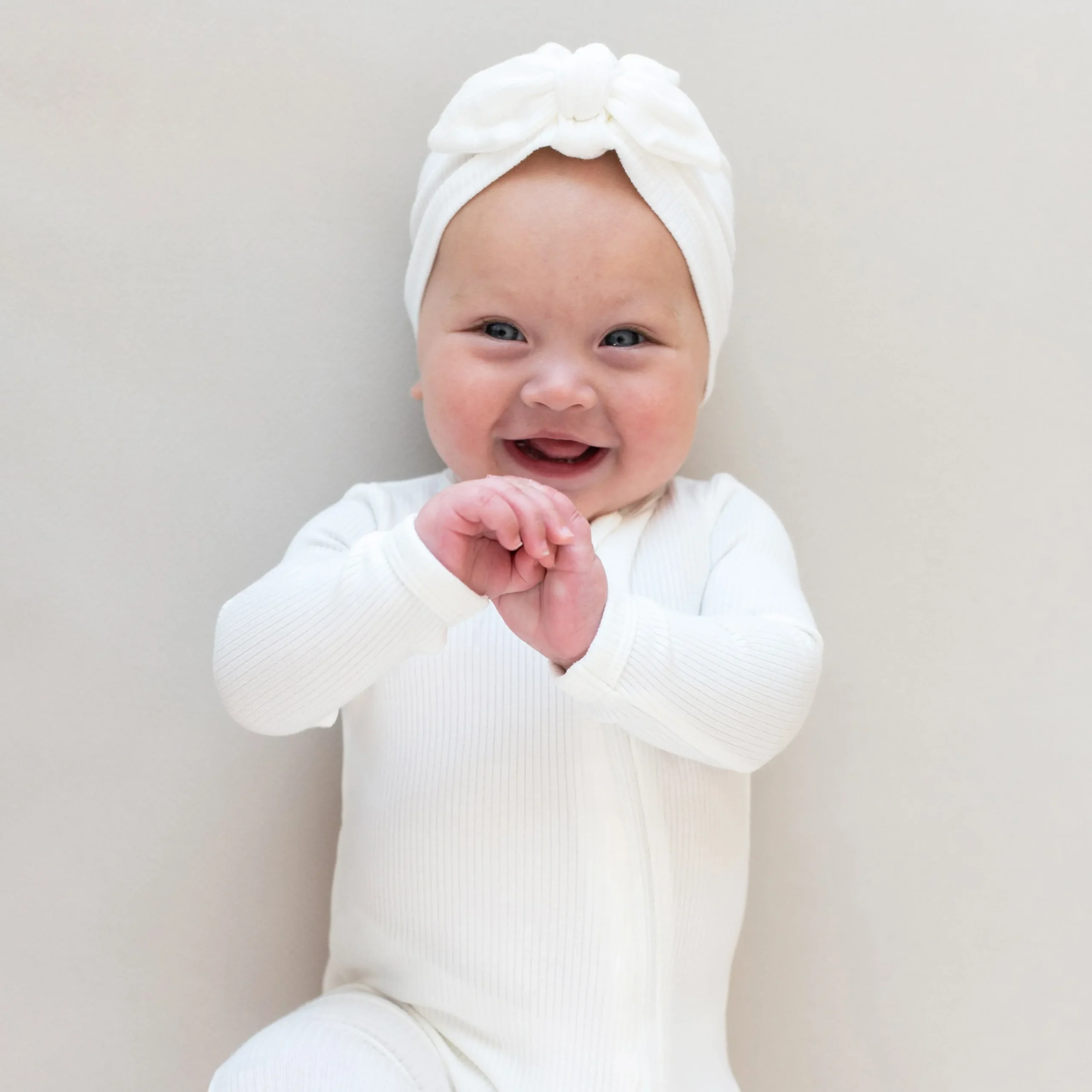 Kyte Baby Ribbed Headwrap in Cloud Best