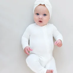 Kyte Baby Ribbed Headwrap in Cloud Best