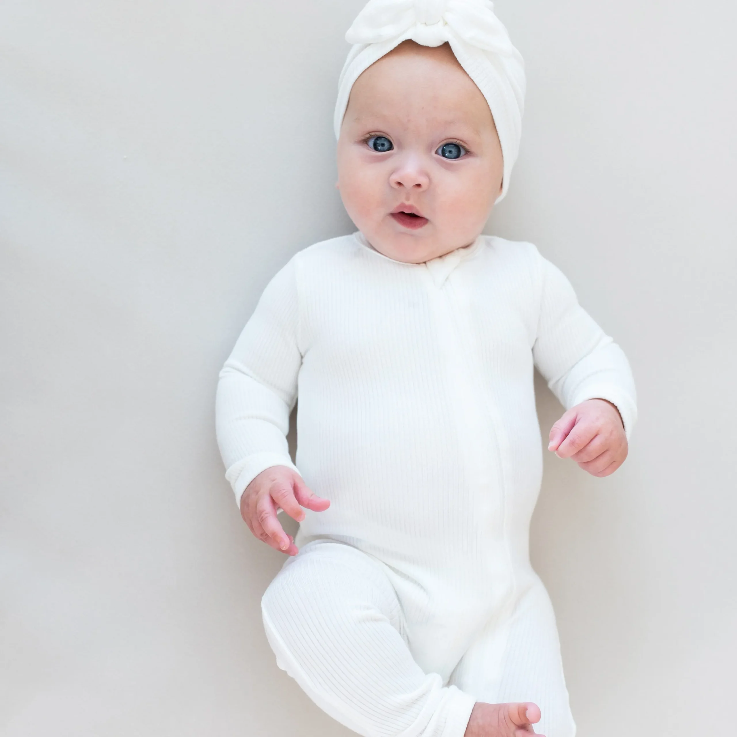 Kyte Baby Ribbed Headwrap in Cloud Best