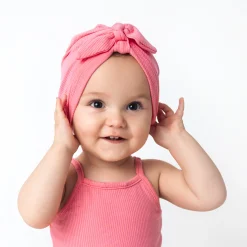 Kyte Baby Ribbed Headwrap in Guava Clearance