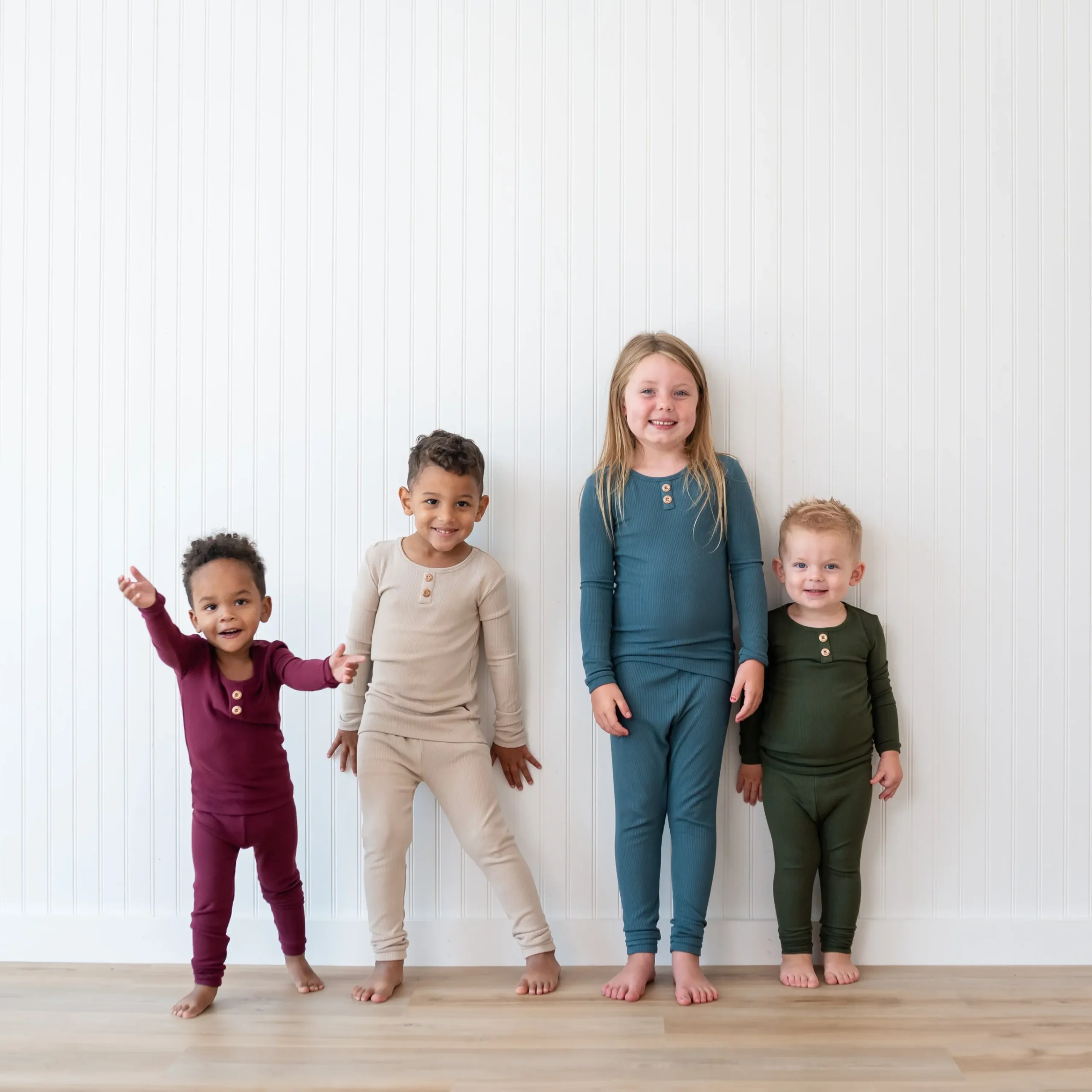 Kyte Baby Ribbed Henley Set in Atlantic