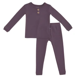 Kyte Baby Ribbed Henley Set in Currant Online