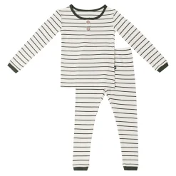Kyte Baby Ribbed Henley Set in Fir Stripe Sale