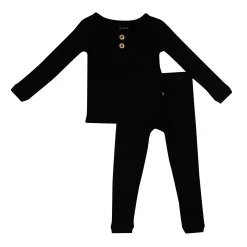 Kyte Baby Ribbed Henley Set in Midnight Outlet