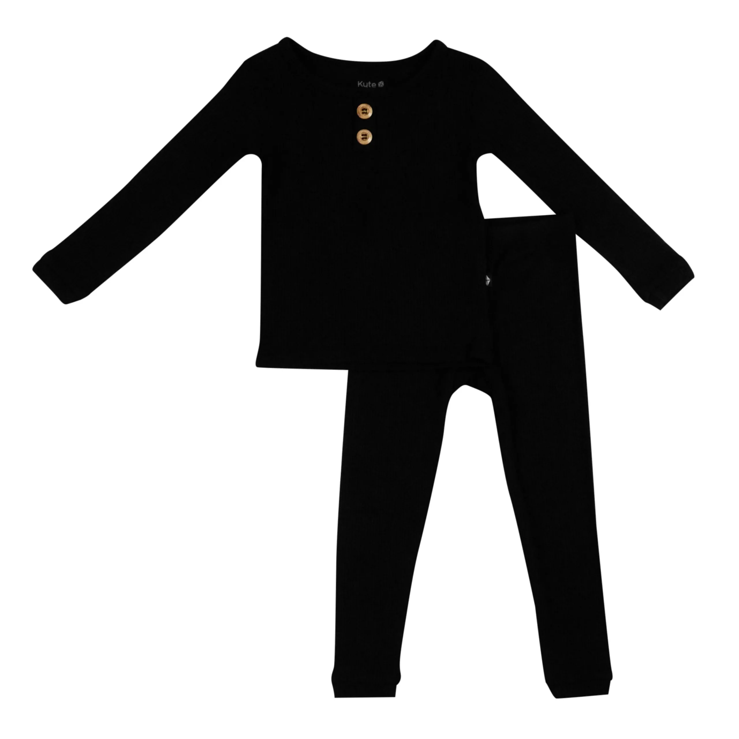 Kyte Baby Ribbed Henley Set in Midnight Outlet