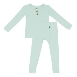 Kyte Baby Ribbed Henley Set in Sage Best