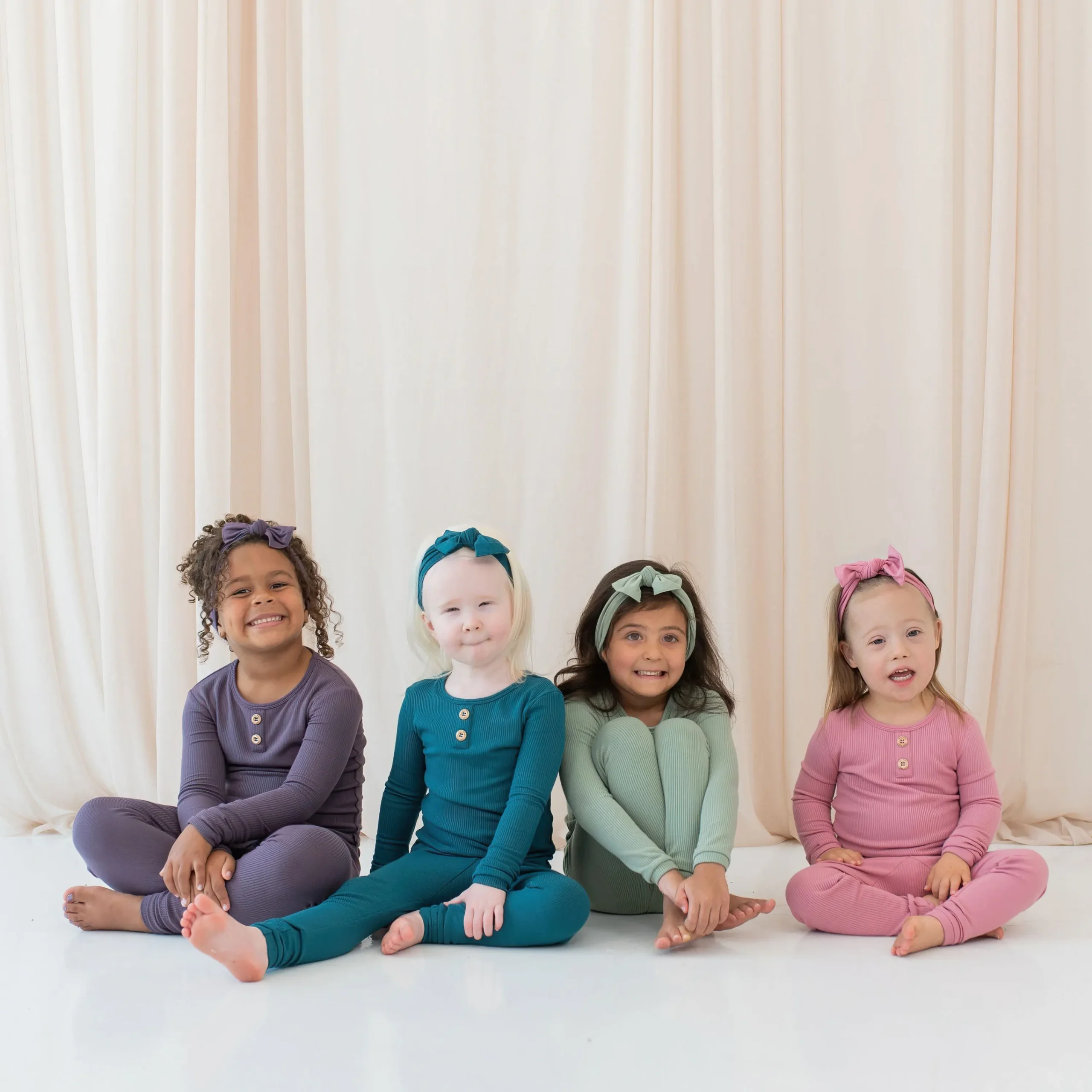 Kyte Baby Ribbed Henley Set in Thyme Best