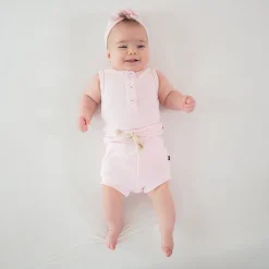 Kyte Baby Ribbed Henley Tank Set in Sakura Online