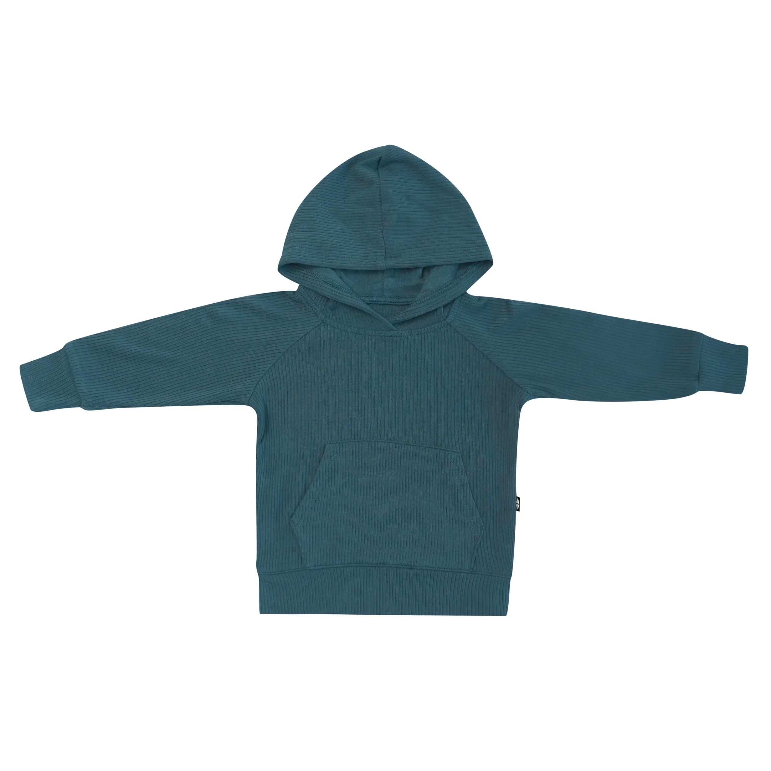 Kyte Baby Ribbed Hoodie in Atlantic Sale
