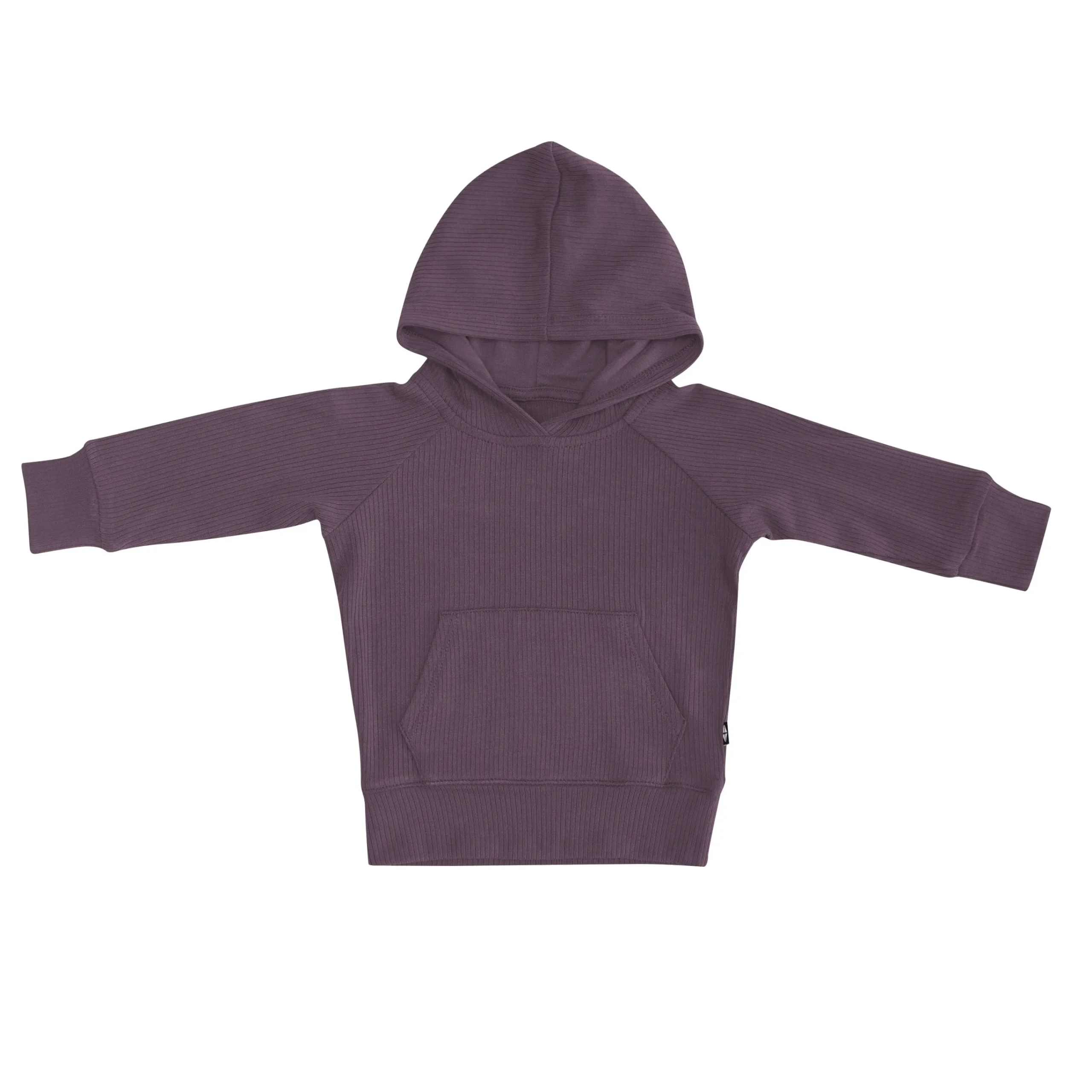 Kyte Baby Ribbed Hoodie in Currant Hot