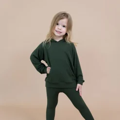 Kyte Baby Ribbed Hoodie in Fir Hot