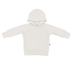 Kyte Baby Ribbed Hoodie in Oat Sale