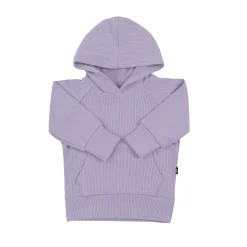 Kyte Baby Ribbed Hoodie in Taro Clearance
