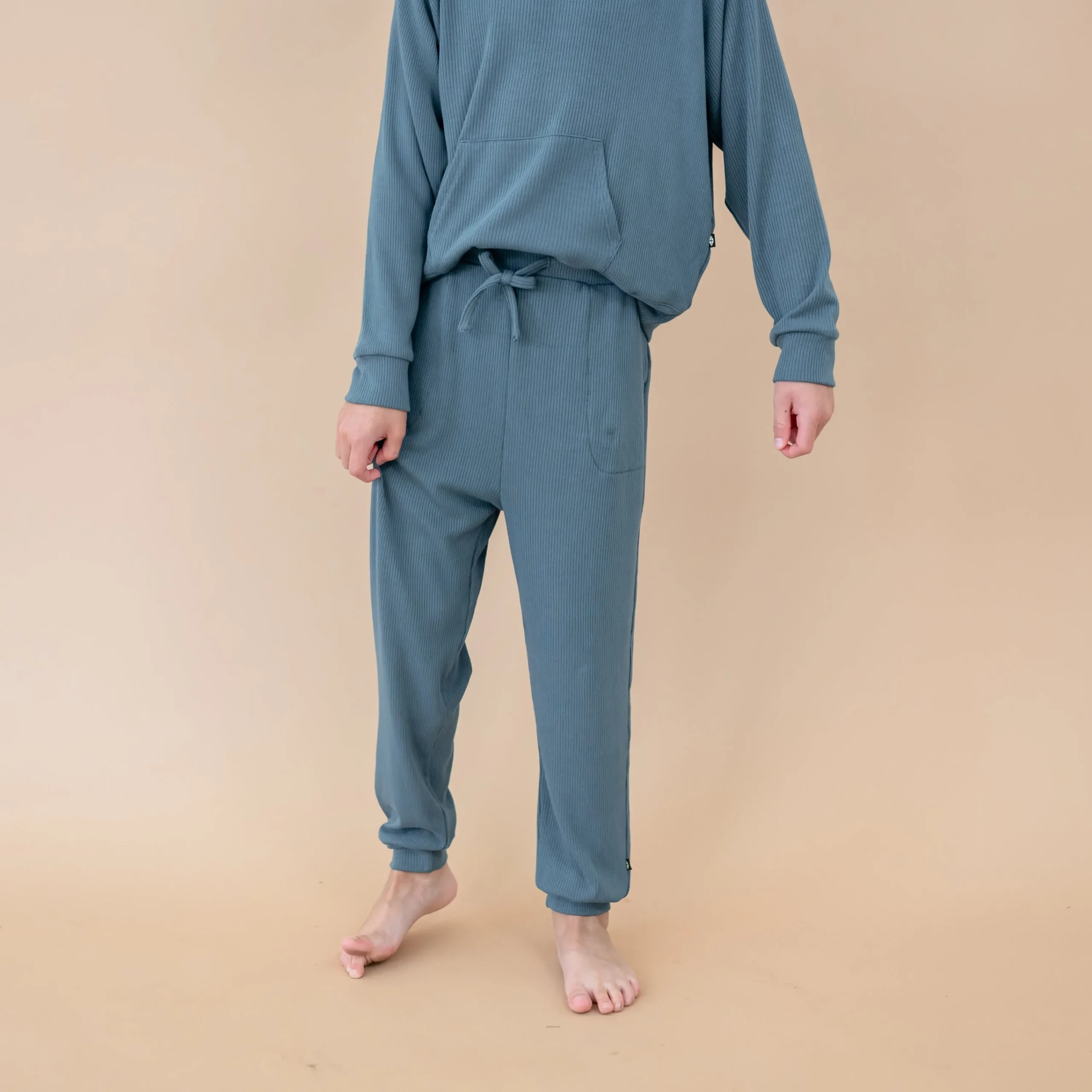 Kyte Baby Ribbed Jogger Pant in Atlantic