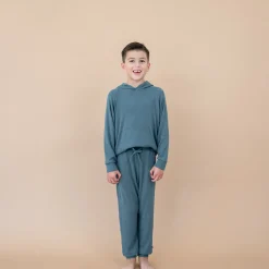 Kyte Baby Ribbed Jogger Pant in Atlantic