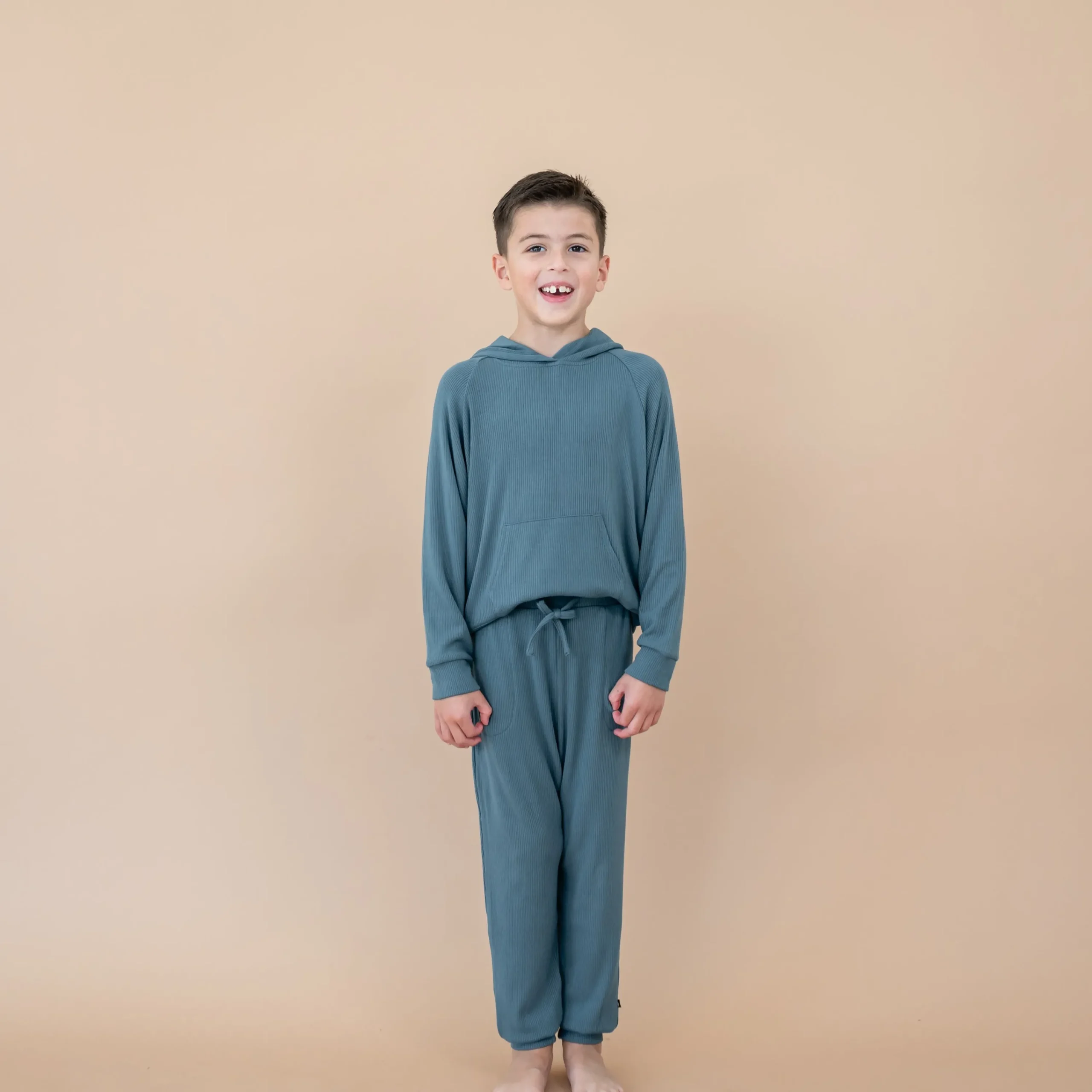 Kyte Baby Ribbed Jogger Pant in Atlantic