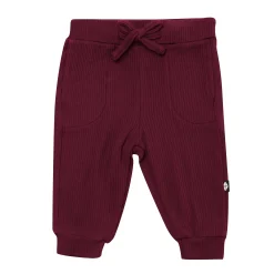 Kyte Baby Ribbed Jogger Pant in Burgundy Outlet