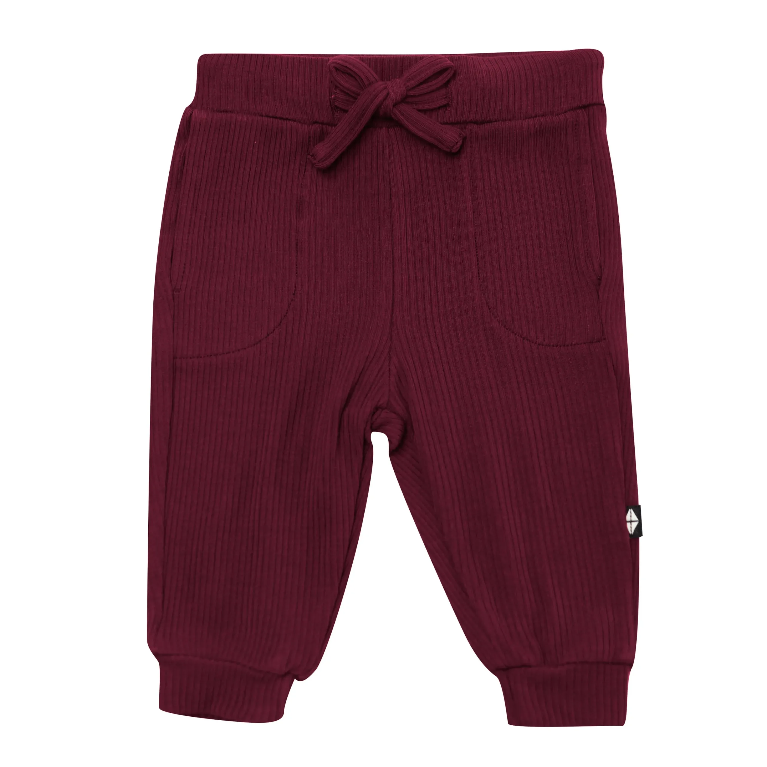 Kyte Baby Ribbed Jogger Pant in Burgundy Outlet