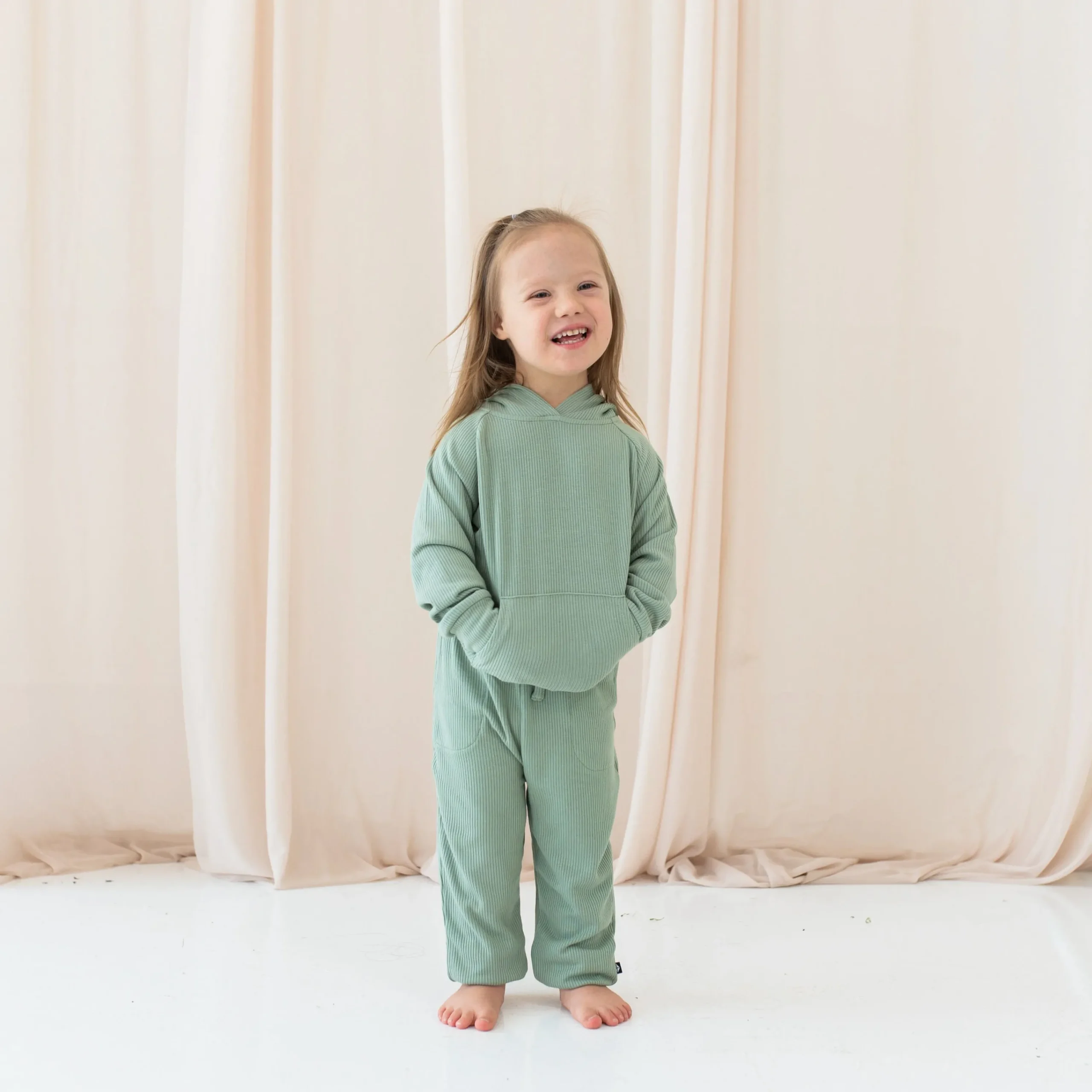 Kyte Baby Ribbed Jogger Pant in Thyme Best