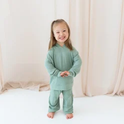 Kyte Baby Ribbed Jogger Pant in Thyme Best