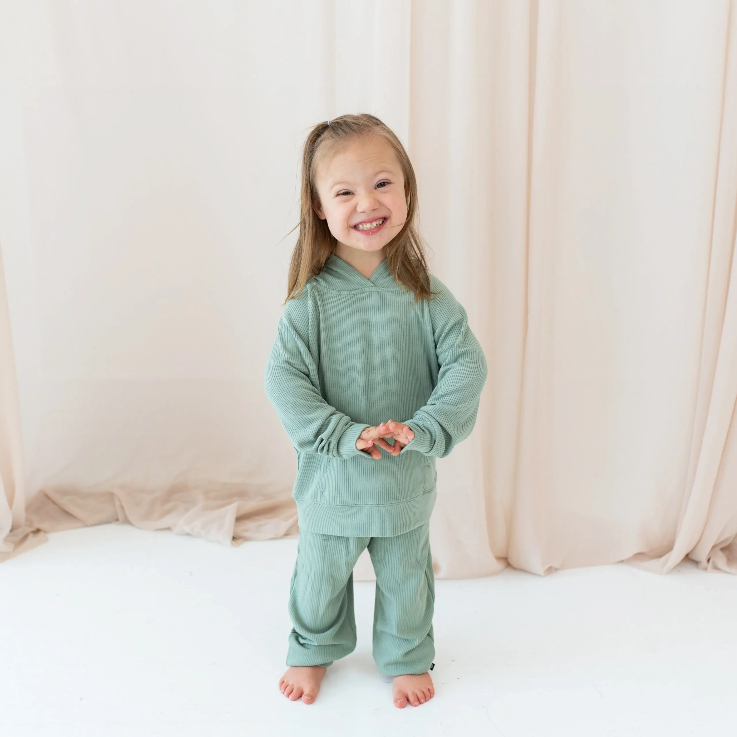 Kyte Baby Ribbed Jogger Pant in Thyme Best