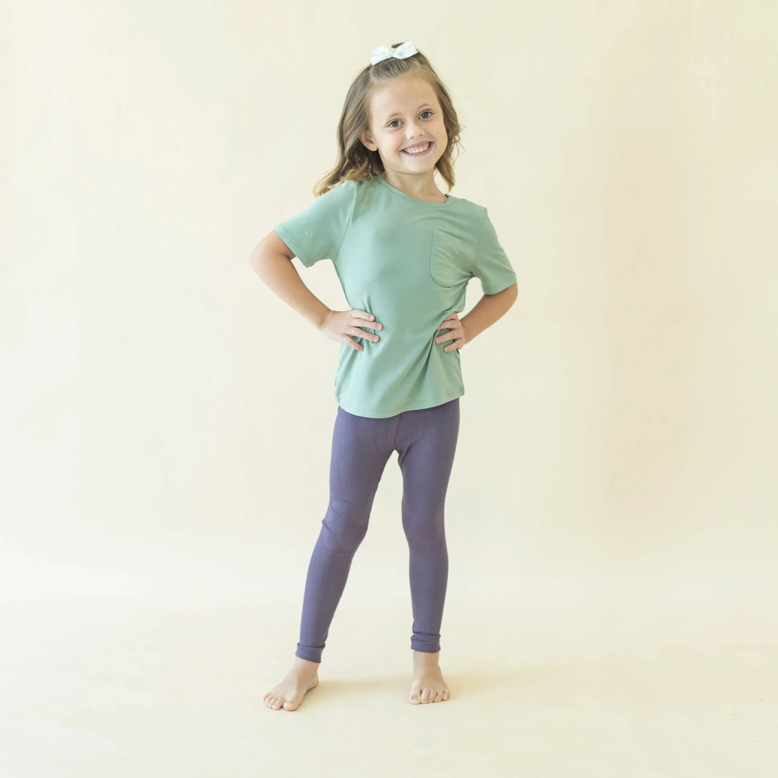Kyte Baby Ribbed Leggings in Currant Best