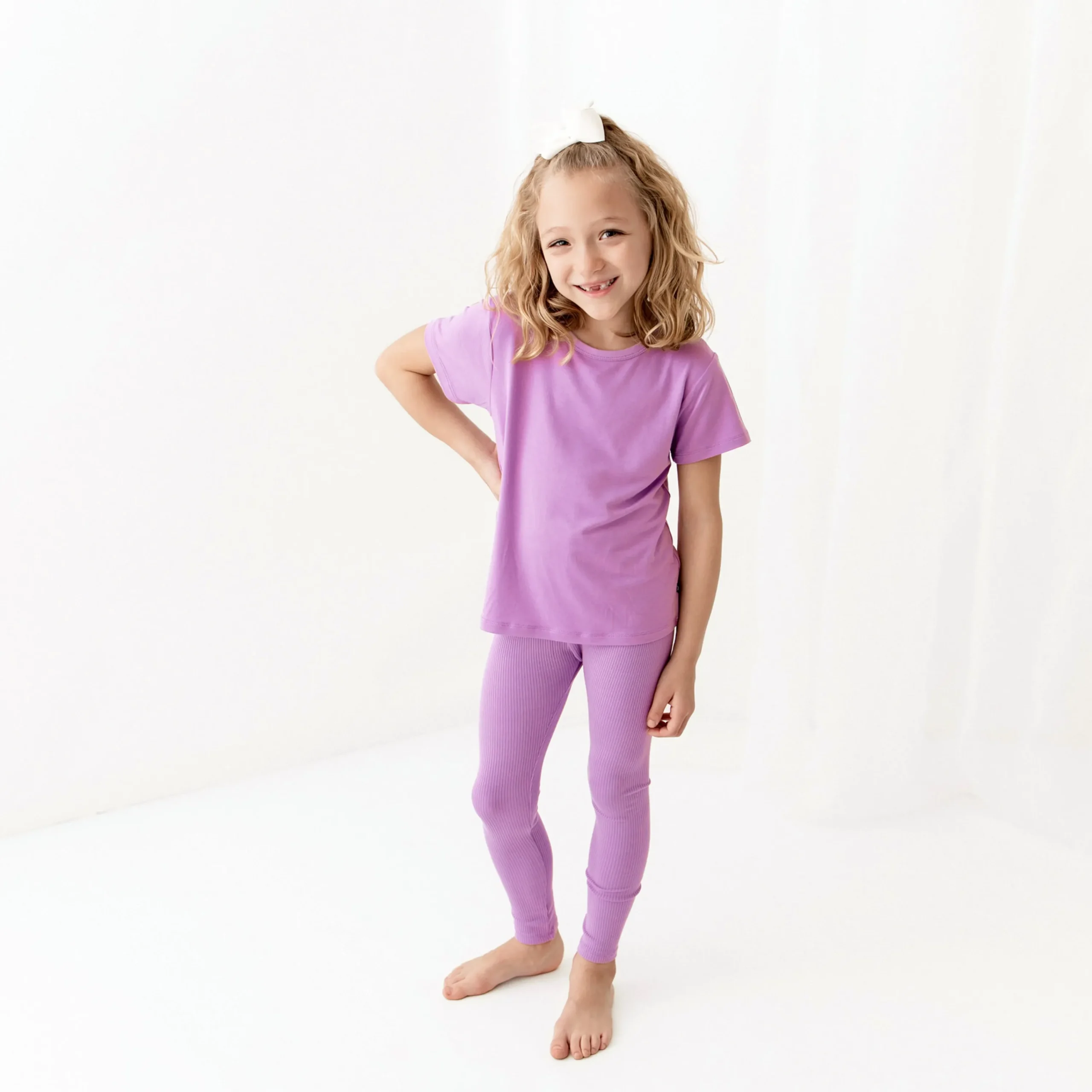 Kyte Baby Ribbed Leggings in Poi Online
