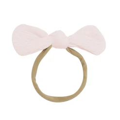 Kyte Baby Ribbed Nylon Bow in Blush Discount