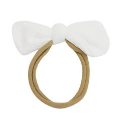 Kyte Baby Ribbed Nylon Bow in Cloud Discount