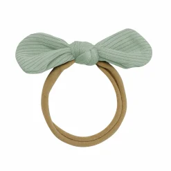 Kyte Baby Ribbed Nylon Bow in Thyme Hot