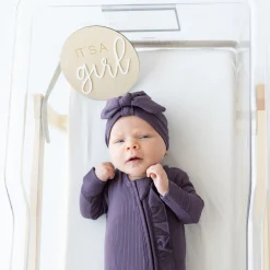 Kyte Baby Ribbed Ruffle Zipper Footie in Currant Online