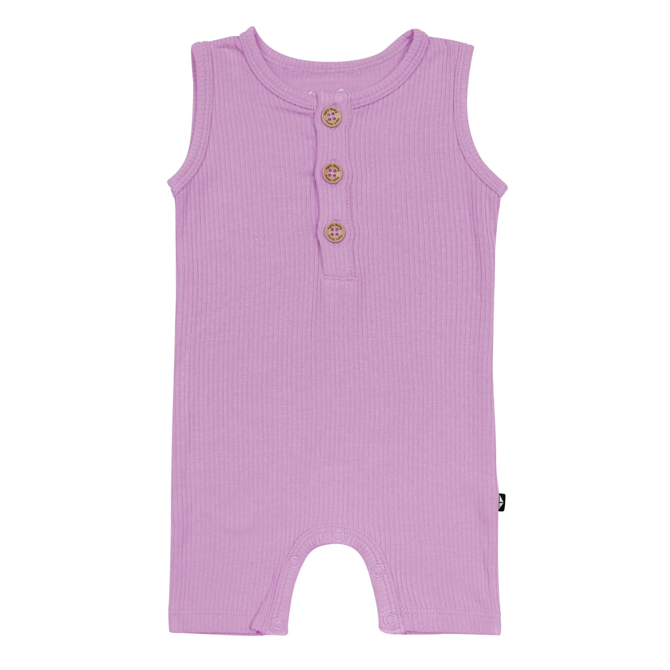 Kyte Baby Ribbed Sleeveless Shortall in Poi New