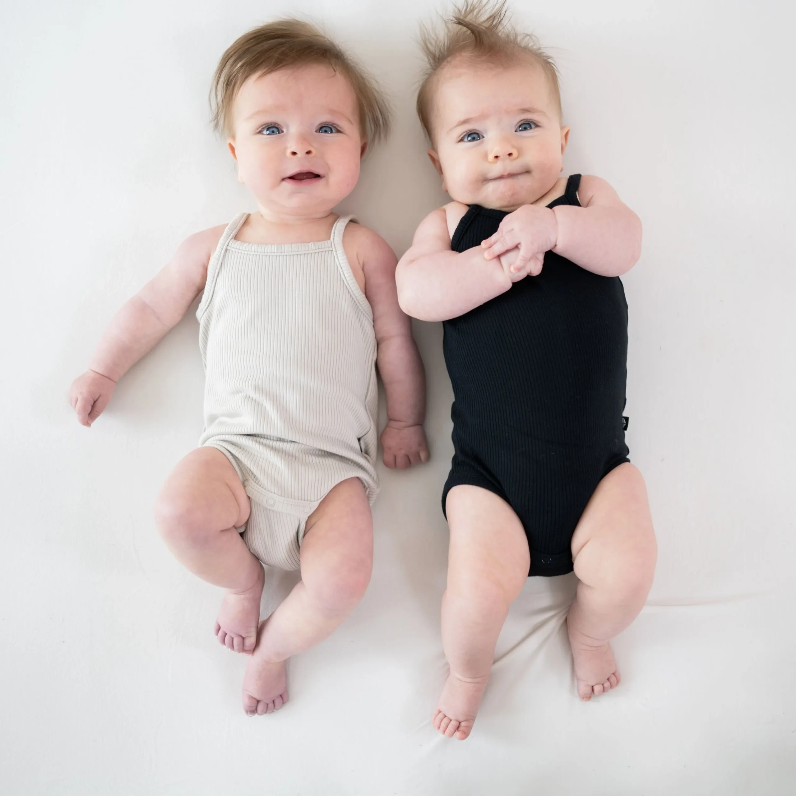Kyte Baby Ribbed Spaghetti Strap Bodysuit in Midnight New