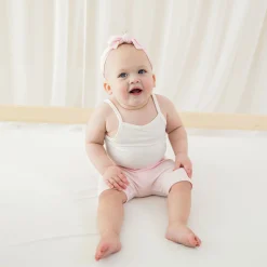 Kyte Baby Ribbed Toddler Biker Shorts in Sakura Clearance