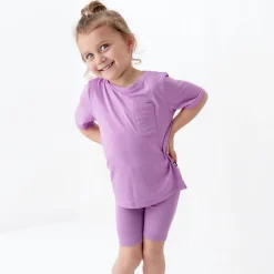Kyte Baby Ribbed Toddler Biker Shorts in Poi Online