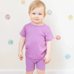Kyte Baby Ribbed Toddler Biker Shorts in Poi Online