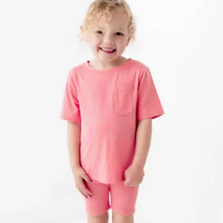 Kyte Baby Ribbed Toddler Biker Shorts in Guava Best