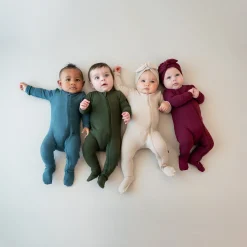Kyte Baby Ribbed Zipper Footie in Atlantic Sale