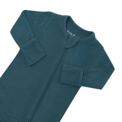 Kyte Baby Ribbed Zipper Footie in Atlantic Sale