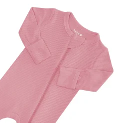 Kyte Baby Ribbed Zipper Footie in Apple Blossom New