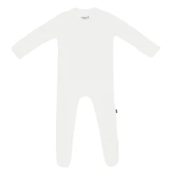 Kyte Baby Ribbed Zipper Footie in Cloud Hot