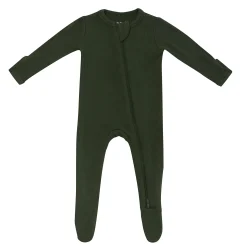 Kyte Baby Ribbed Zipper Footie in Fir