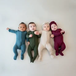 Kyte Baby Ribbed Zipper Footie in Fir